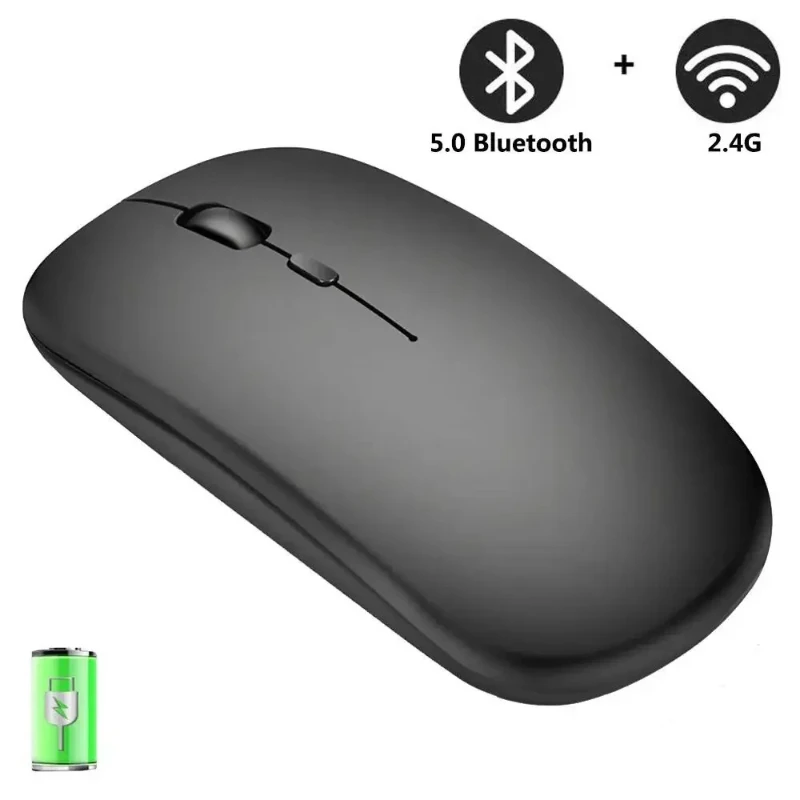 2025New ratón inalámbrico Bluetooth ratón óptico recargable USB para ordenador portátil PC Macbook Gaming Mouse Gamer 2,4 GHz 1600DPI