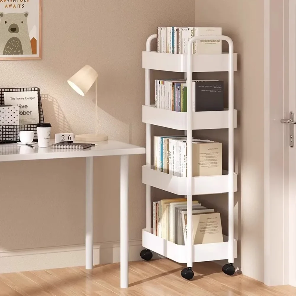 Mobile Storage Rack ห้องครัว Trolley Gap Rolling ของเล่นรถเข็นห้องนั่งเล่นขนมชั้นวางล้อ Muti-Tier ชั้นวางหนังสือ