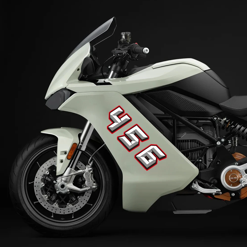 Universal Motorcycle Sticker Arabic Numerals 0-9 Creative Decal Waterproof Moto Racing Helmet Body DIY Decoration Accessories