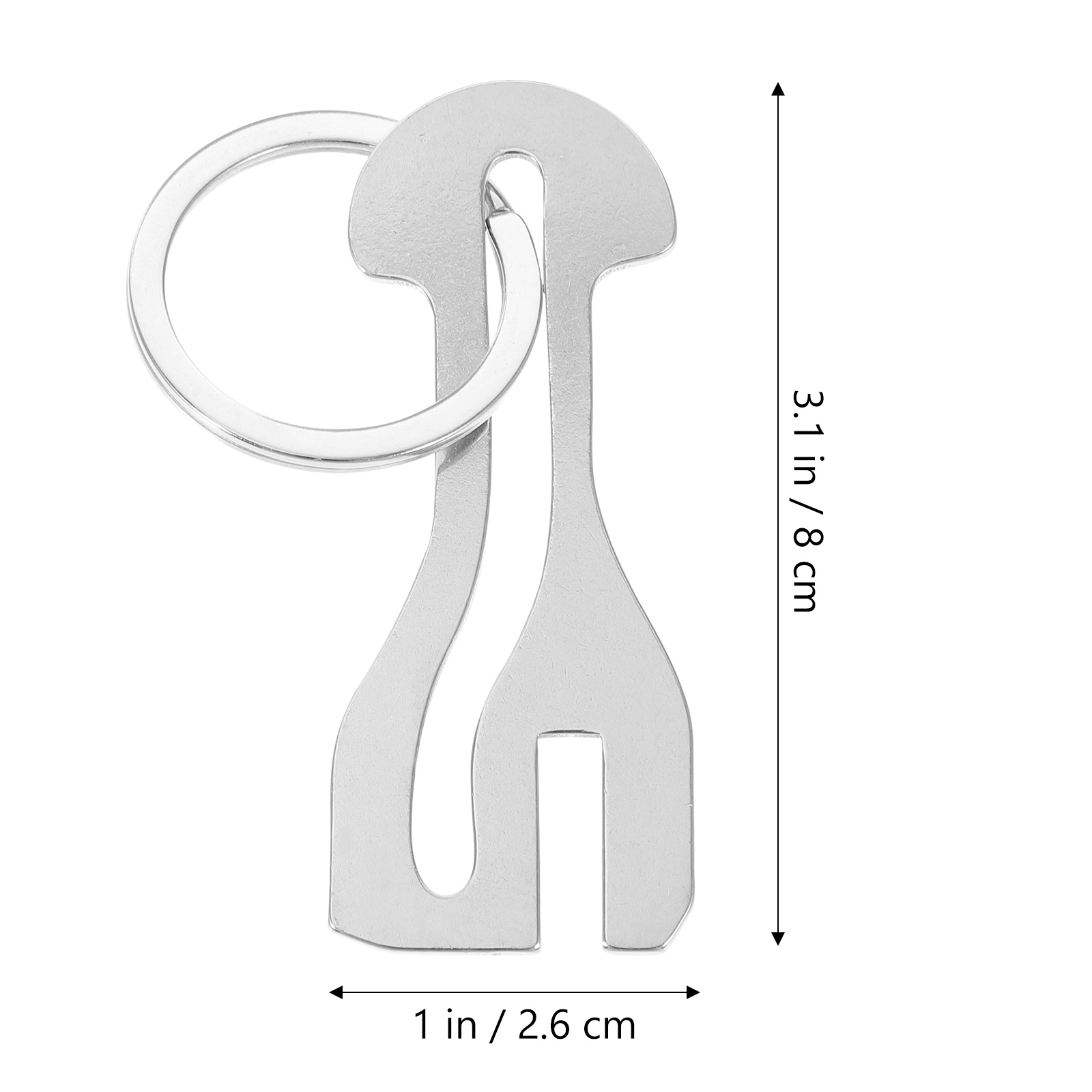 4 Pcs Token Trolley for Shopping Metal Key Rings Bottom Plate 800X260X230CM Pendant Portable Accessory Office