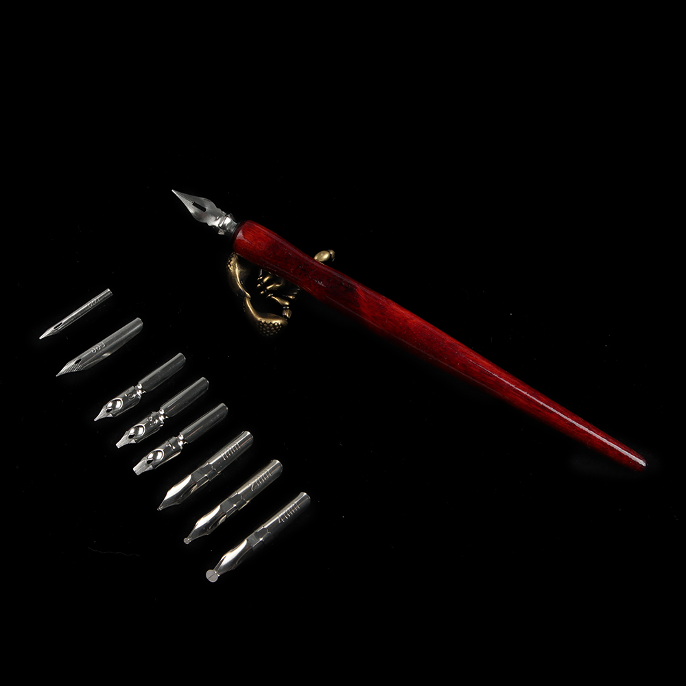 シーマアート 9個入り ペン先+1本 ペンホルダーつけペンセット漫画アニメーションレタリングアート描画多機能ペンその他