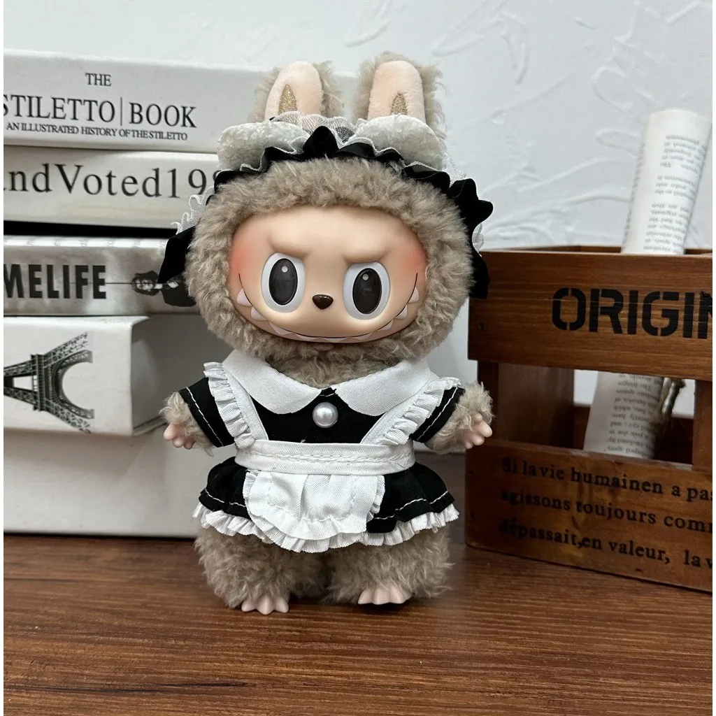 17 см одежда для кукол Labubu Capybara Cos костюм V1 V2 V3, стильный комплект одежды для плюшевых игрушек, аксессуары для кукол