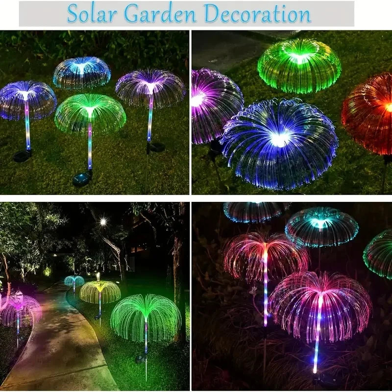 Luci meduse a LED ad energia solare Illuminazione da giardino per esterni a 7 colori che cambia per luci da giardino in plastica durevoli per patio