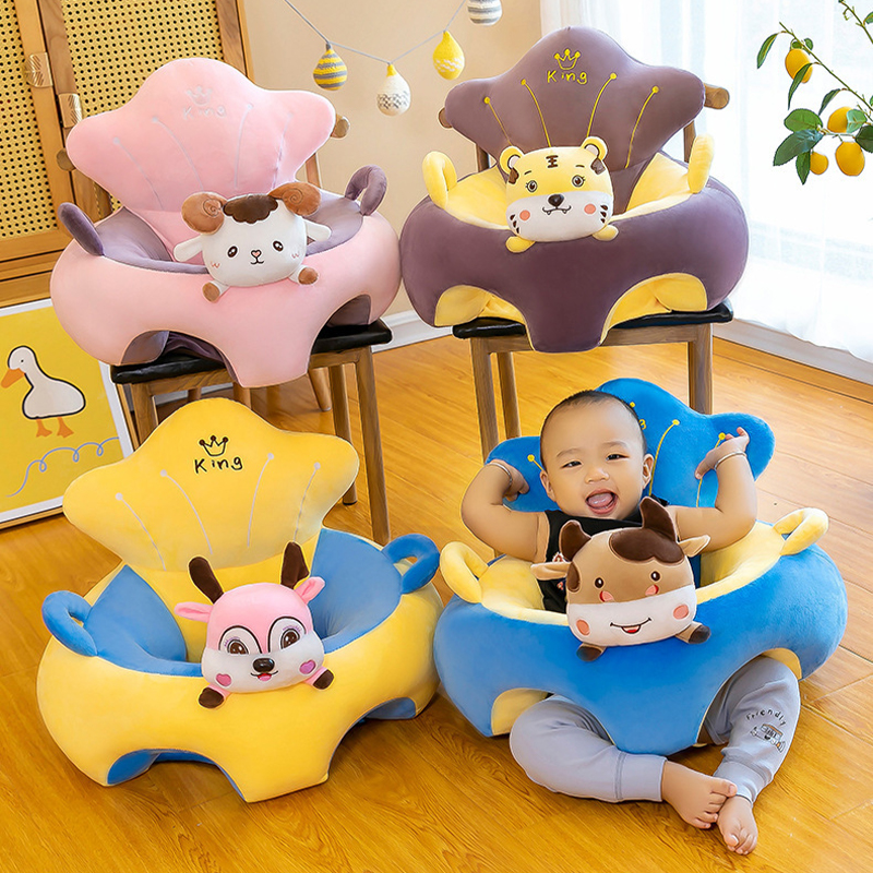 Baby Sofa Ondersteuning Stoelhoes Pluche Stoel Leren Zitten Comfortabele Cartoon Peuter Nest Puff Wash No Vulling Cradle