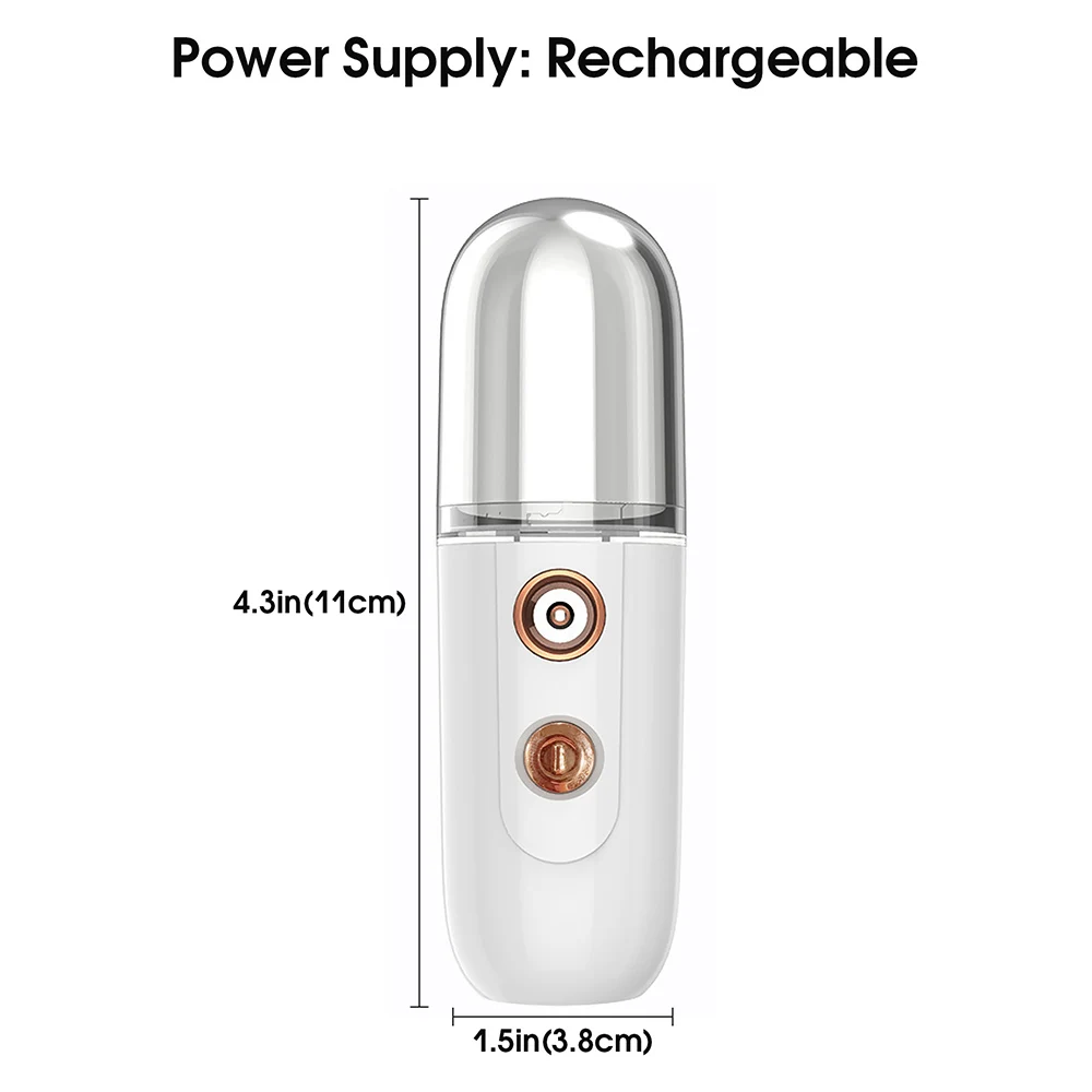 MINI Facial Steamer NANO Spray Moisturizing Vaporizer Face Mist สเปรย์เย็นเครื่อง Humidifier ความงามแบบพกพา Humidificador