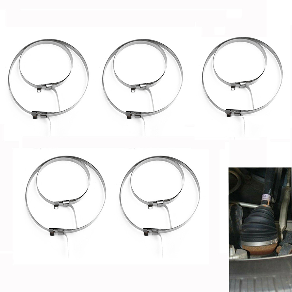 10 STKS CV Boot Clips Kit Verstelbare Rvs As Koppeling As Gids Klem CV Gids Klem Kit Universele Auto ATV CV