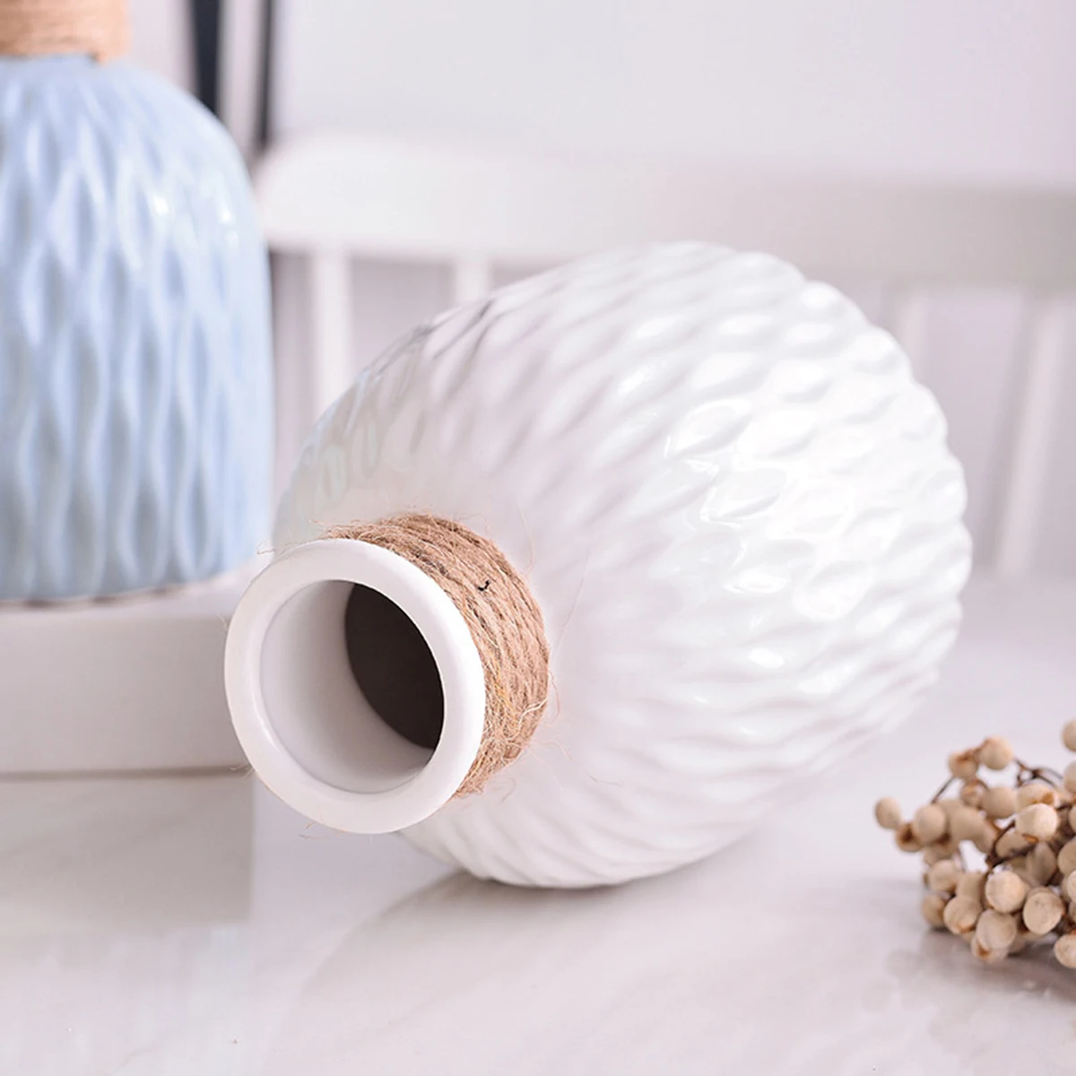 1pc ondulação de água vaso de plástico onda vaso de flores arranjo moderno estilo nórdico casa sala estar decoração desktop ornamento