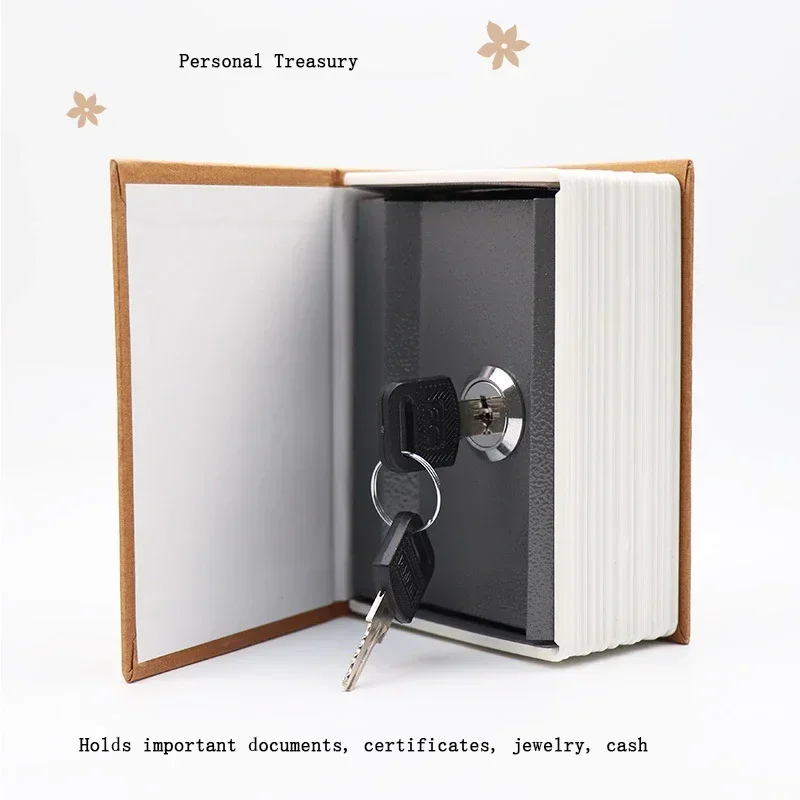 พจนานุกรม Mini Book ปลอดภัย Key Locker เงิน Hidden Secret Safe Key ตู้เซฟเงินสดเหรียญเก็บเครื่องประดับล็อคกล่อง
