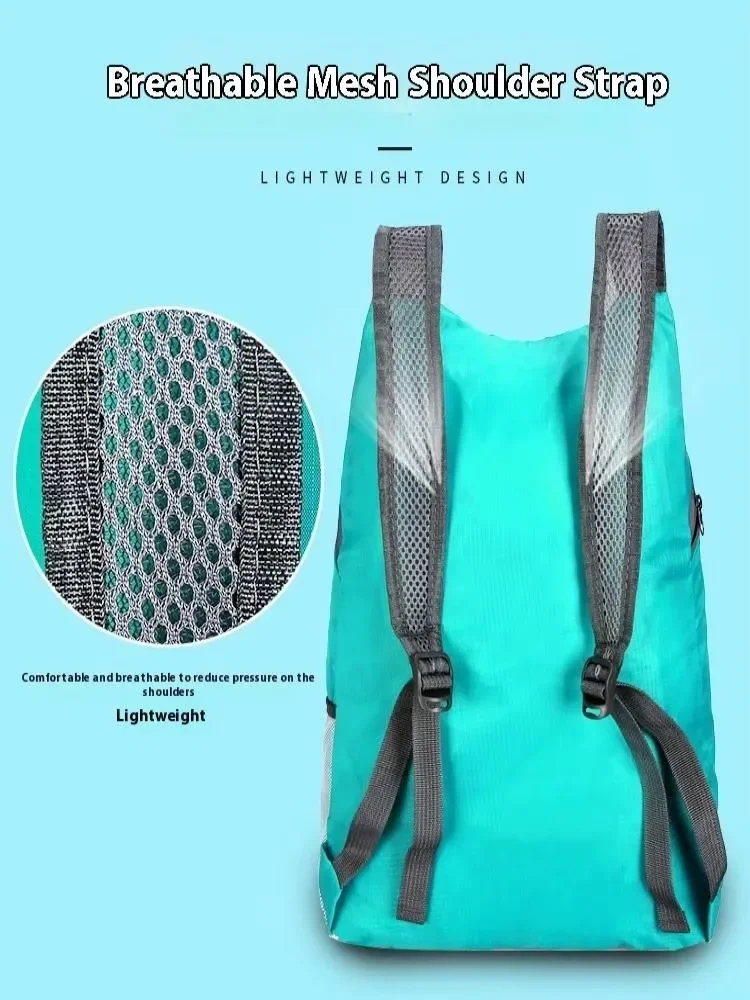 Ultralight พับกระเป๋าผู้ชายผู้หญิงกันน้ําปริมาณสูงแบบพกพากระเป๋าเป้สะพายหลังน้ําหนักเบากระเป๋าเดินทางกีฬากลางแจ้ง Daypack