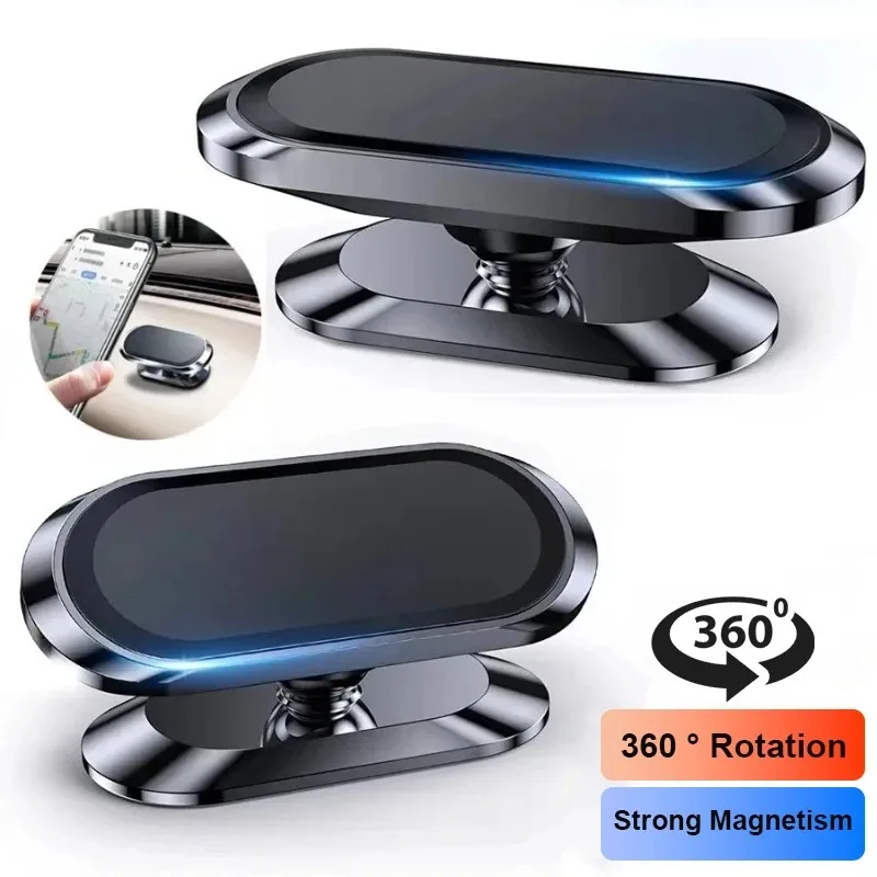 Magnetischer Autotelefonhalter, 360 drehbar, Mini-Streifenform, Ständer für Huawei, Metall, starker Magnet, GPS-Autohalterung für iPhone 14