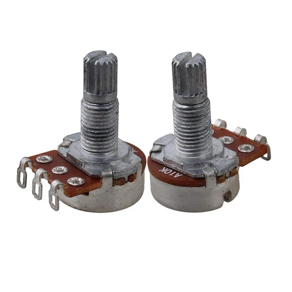10 Chiếc Ngắn Trục 15Mm Tuyến Tính Nồi Đàn Guitar Màu Chiết Áp A10k A100K A250K A500k B25K B100K B250K B500K Cho đàn Guitar Điện