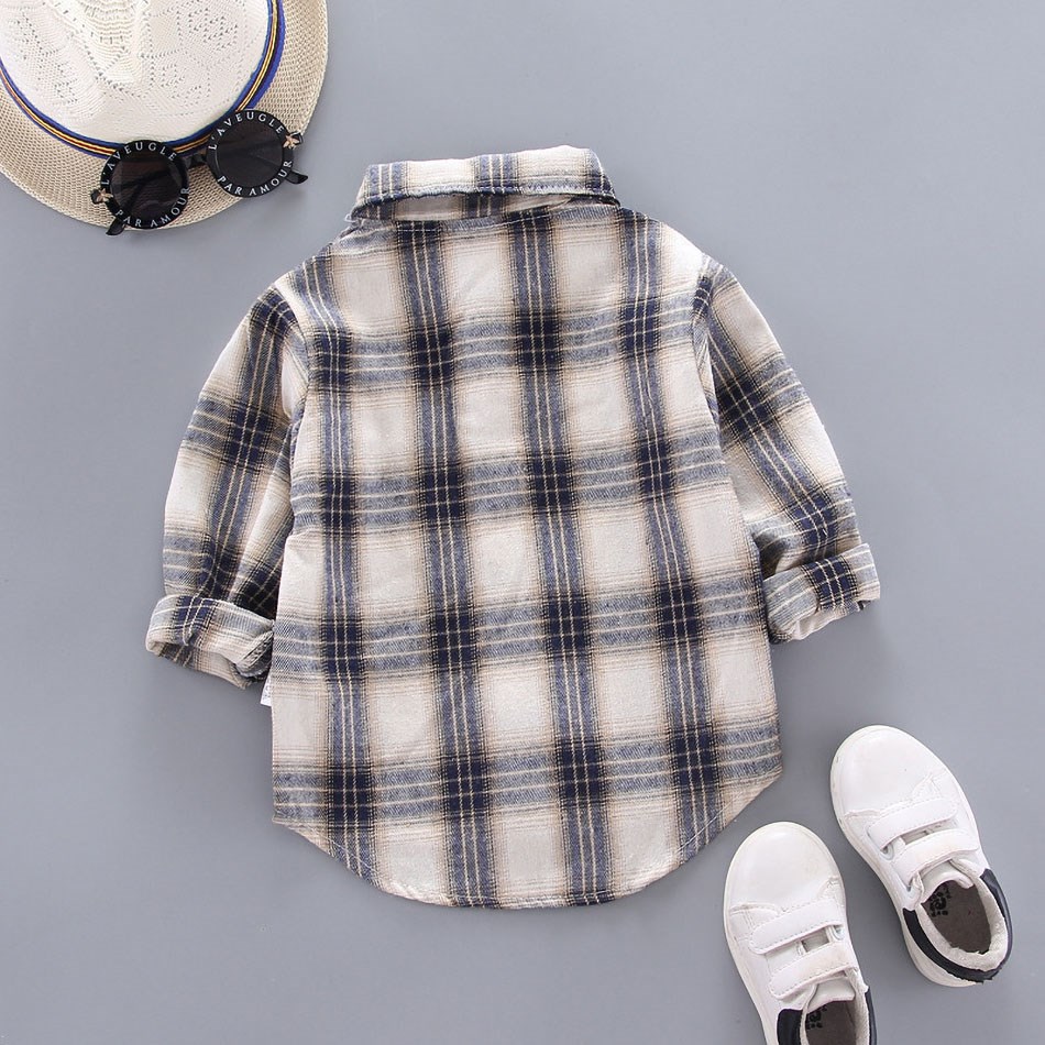 Chemise en flanelle à carreaux pour enfants, haut pour garçons et filles, style coréen, décontracté, vêtements d'extérieur, collection automne 2022, 0-5T