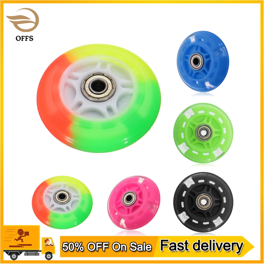 Flash Wheel Mute Wheel Kinderen Scooter Wiel Knipperende Verlichting Wiel 80MM PU Wiel Voor Kinderen Mini Scooter Licht Auto speelgoed