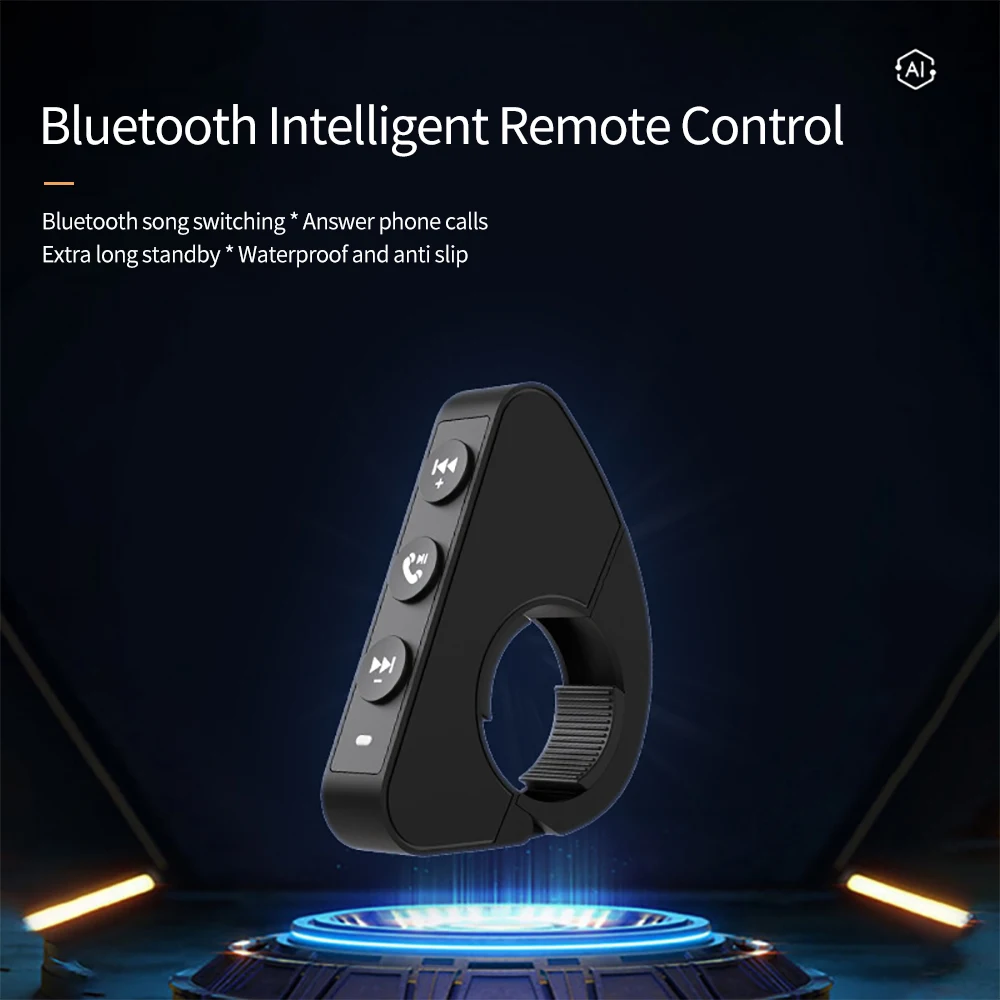 Control de manillar de motocicleta, Bluetooth, inalámbrico, llamadas manos libres, Control remoto, resistente al agua, control multimedia para manillar de bicicleta