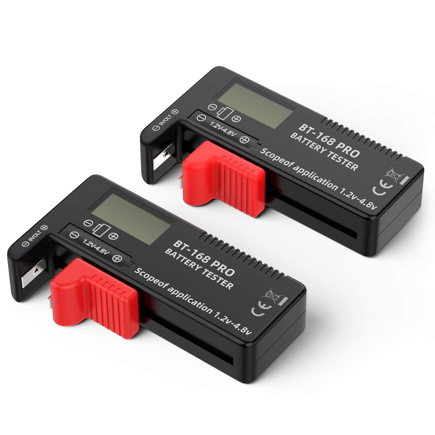 Bt-168Pro เครื่องทดสอบแบตเตอรี่ Checker,จอแสดงผลดิจิตอลเครื่องทดสอบแบตเตอรี่ Checker สําหรับ 9V 1.5V, AA AAA C D แบตเตอรี่เซลล์ปุ่ม Checker