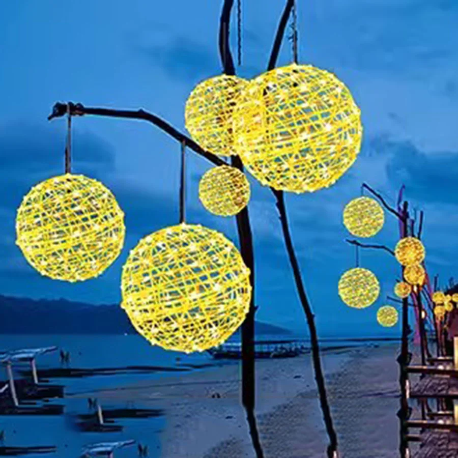 30CM Big Globe Ball Solar String Licht Outdoor Weihnachten Solar Girlande Fee Licht Hochzeit Party Globus Solar Hängen Licht
