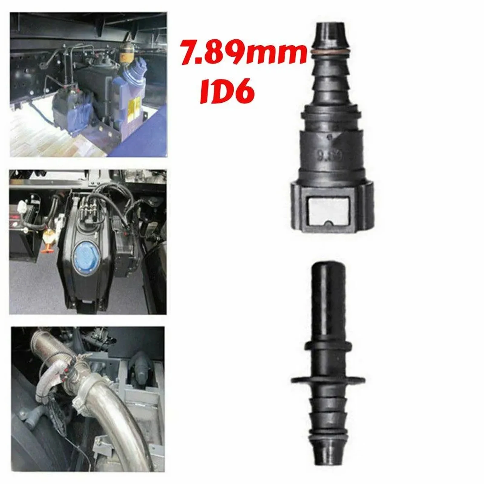 Auto Kraftstoffleitung Koppler Schlauch 7,89mm/ID6 Gerade Rohr Koppler Schnell Trennen Release Stecker Gummi Nylon Zubehör