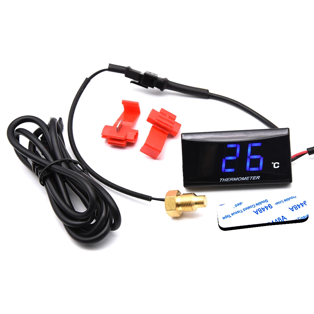 Мотоциклетный термометр с ЖК-цифровым экраном, мини-метр для XMAX 250 300 NMAX CB 400 CB500X KOSO, датчик температуры воды с датчиком