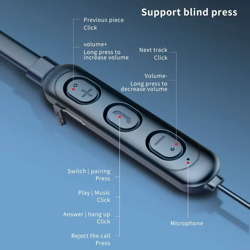 1 szt. Bezprzewodowy zestaw słuchawkowy Bluetooth 9D G07, stereofoniczny, z redukcją szumów, uniwersalny, 5.0, sportowy, z mikrofonem, do zawieszenia na szyi.