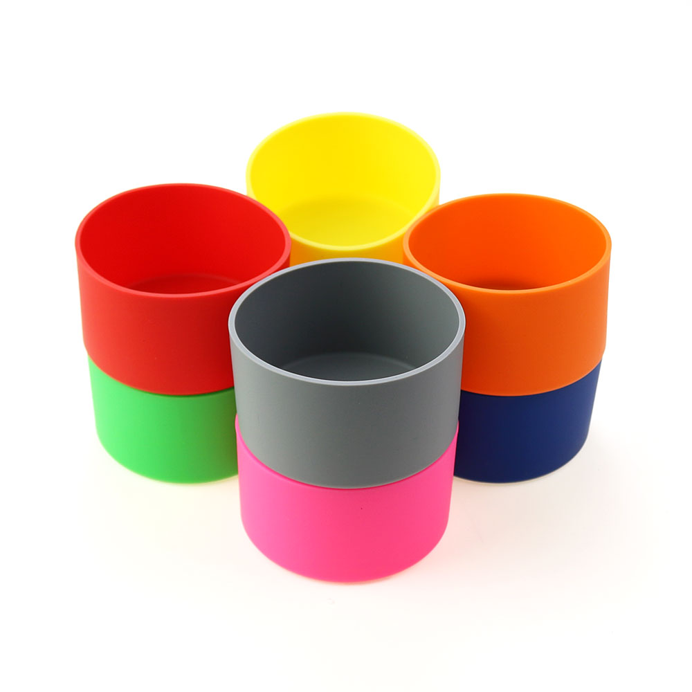 17 Màu 7.0CM Cốc Silicon Nắp Đáy Cách Nhiệt Coaster Tay Cốc Nước Bao Bọc 70MM Chống Trượt Nhà Bình tay Áo