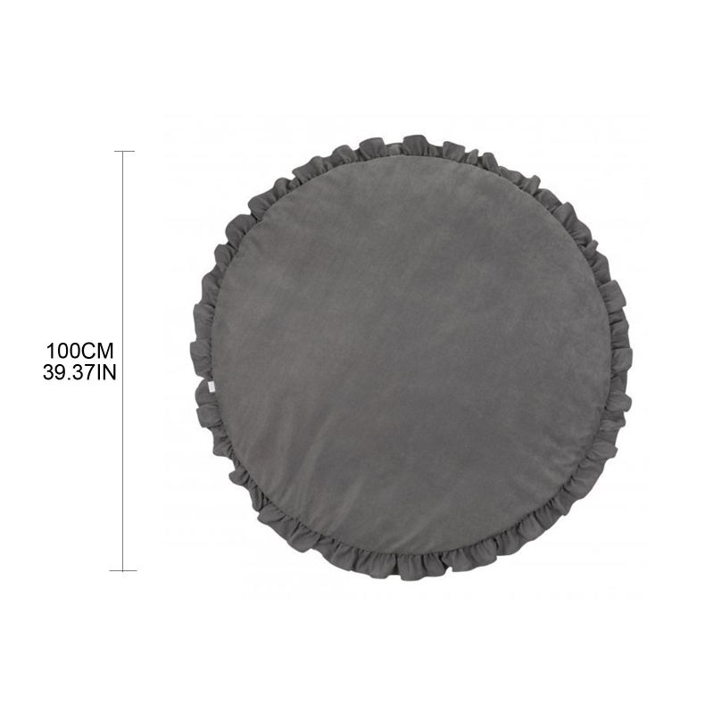 Kinderzimmer-Bodenteppich, Spitze, einfarbig, Krabbelmatte, Baby, für Spielmatte, rundes Spiel