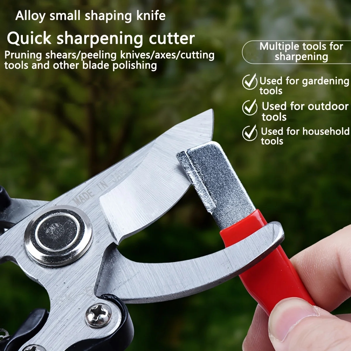 Professional Tungsten Diamond Ceramic Knife & Scissors Sharpener for All Blades - Kitchen & Garden Shears Sharpening Tool