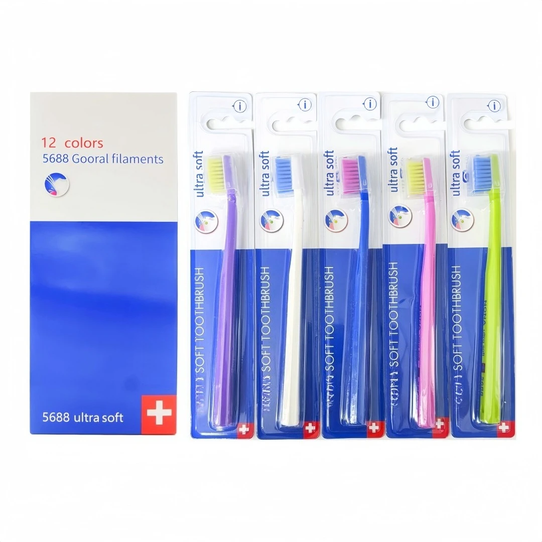 12pcs/box Mixed Color Soft-bristled Toothbrush for Adult with Tongue Coating Cleaning Brush Anti-slip Handle Toothrush Homeuse