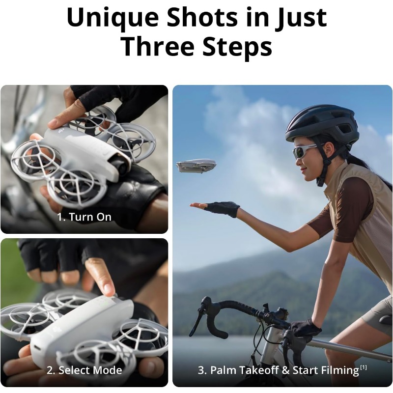 Neo, Mini Drone with 4K UHD Camera for Adults, 135g Self Flying Drone that Follows You, Palm Takeoff, AI Subject Tracking