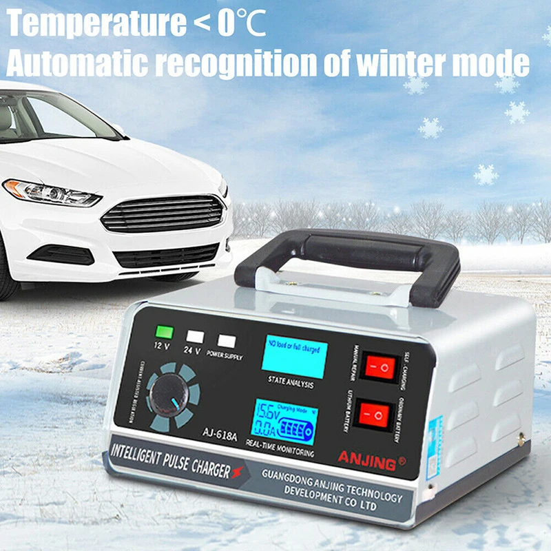 Auto 400W 40A Slimme Batterijlader 12V/24V Automotive Batterijlader Trickle Smart Pulse Reparatie voor Auto Vrachtwagen Boot Motor