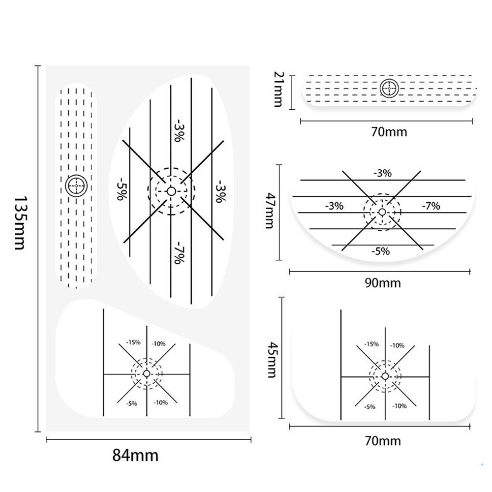 50PcsGolf club impact band label stickers suitable for iron bars putting rods hitting records swing practice training aids