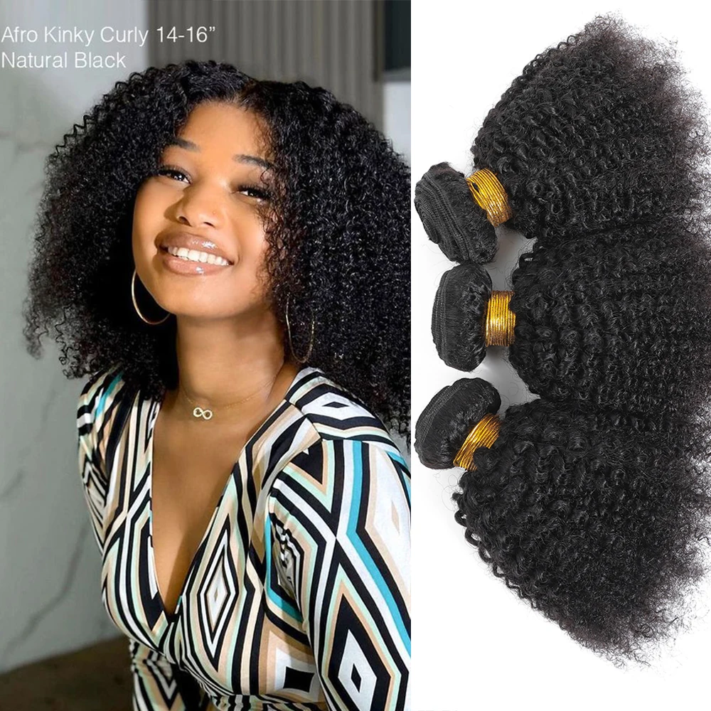 Cru indiano afro kinky encaracolado feixes de cabelo humano 4b 4c natural virgem encaracolado 100% macio tecer cabelo humano pacote extensão do cabelo trama