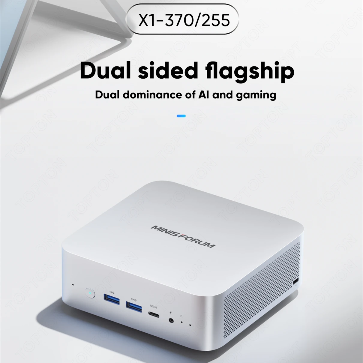 MINISFORUM AI 9 HX 370/R7 255 Mini PC Komputer stacjonarny Grafika AMD Radeon 890M, obsługa Copilot AI PC Oculink 8K Quad Display
