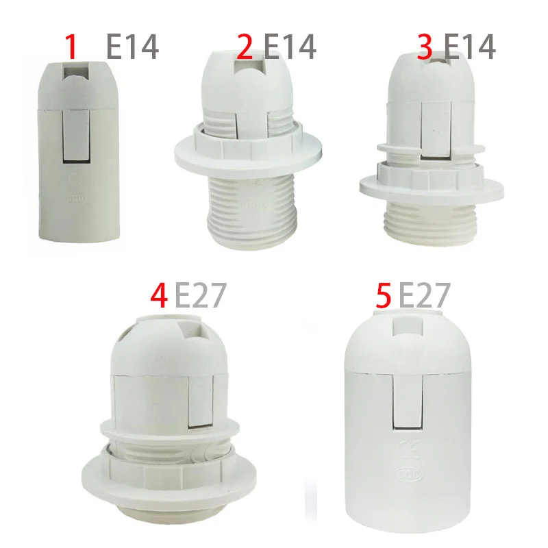 Vite E14 E27 Lampadina a LED Tappo base lampada Supporto di alimentazione Portalampada elettrico Portalampada Convertitore paralume 220V 110v F1