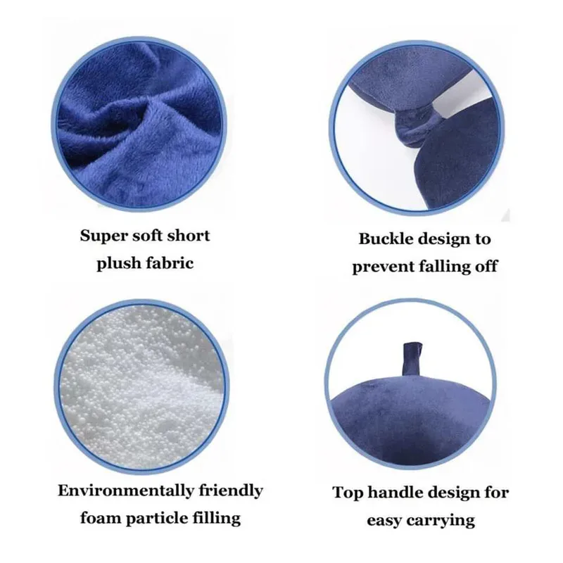 1pc Reise Kissen Neck Kissen Flugzeug Kissen Reisen Auto Home Office Reise Hals Flug Kissen Snap Strap Soft cover