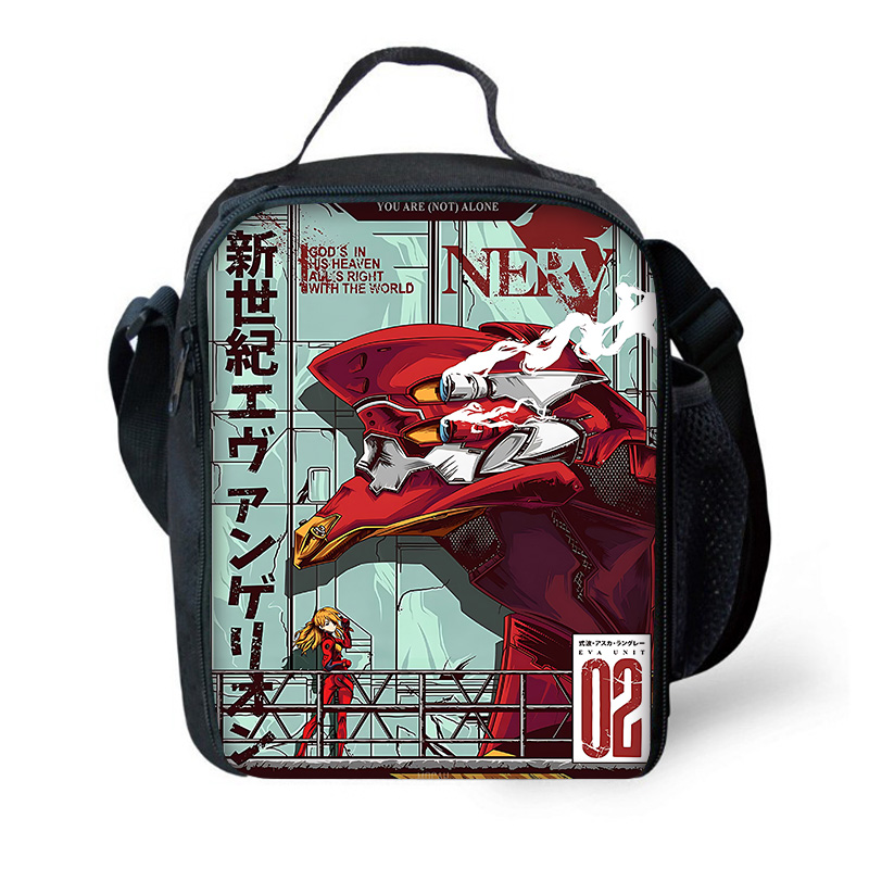 Isolierte Kindertasche mit großem Fassungsvermögen, für Jungen und Mädchen, A-Genesis Student, Picknick im Freien, E- EvangelionS, wiederverwendbare Thermo-Kühlbox, Lunchbox