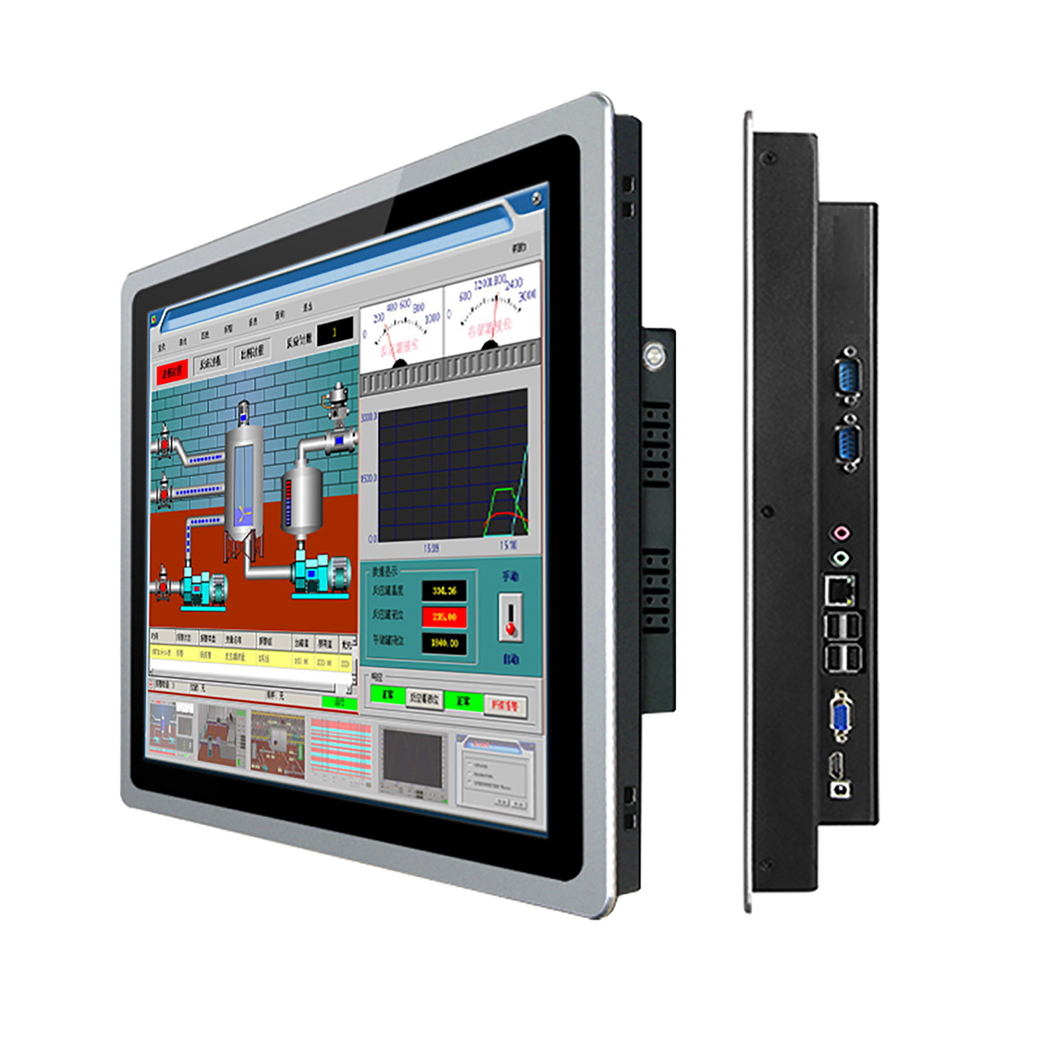 10 12 15 inch industriële computer alles-in-één pc mini-panel pc met capacitief touchscreen ingebouwde wifi voor win10 pro 1024 * 768