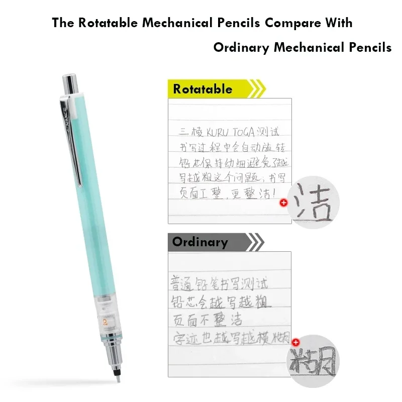 UNI-KURAトガシャープペンシル、自動回転描画、特殊鉛筆、かわいい学用品、M5-559、0.5mm、日本の文房具
