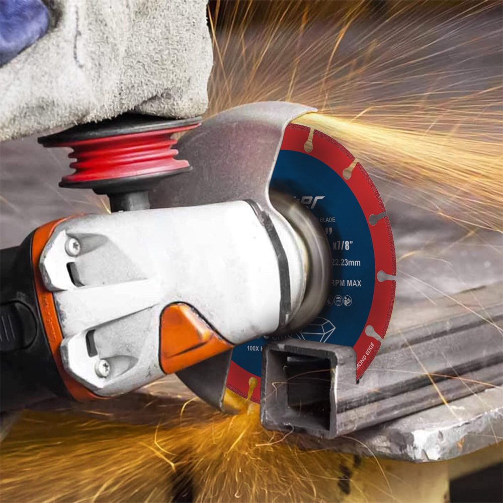 Vearter 115/125/150mm disco de corte de diamante soldado al vacío rueda amoladora angular para barras de refuerzo de Metal hierro fundido aluminio acero inoxidable