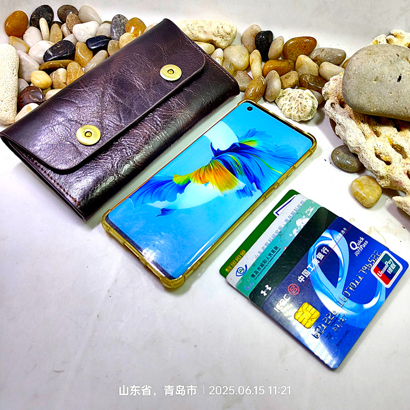 Чехол-футляр для телефона из натуральной кожи Blongk, кобура на пояс, кошелек на молнии для карт, чехол для Iphone, Samsung L2101DK