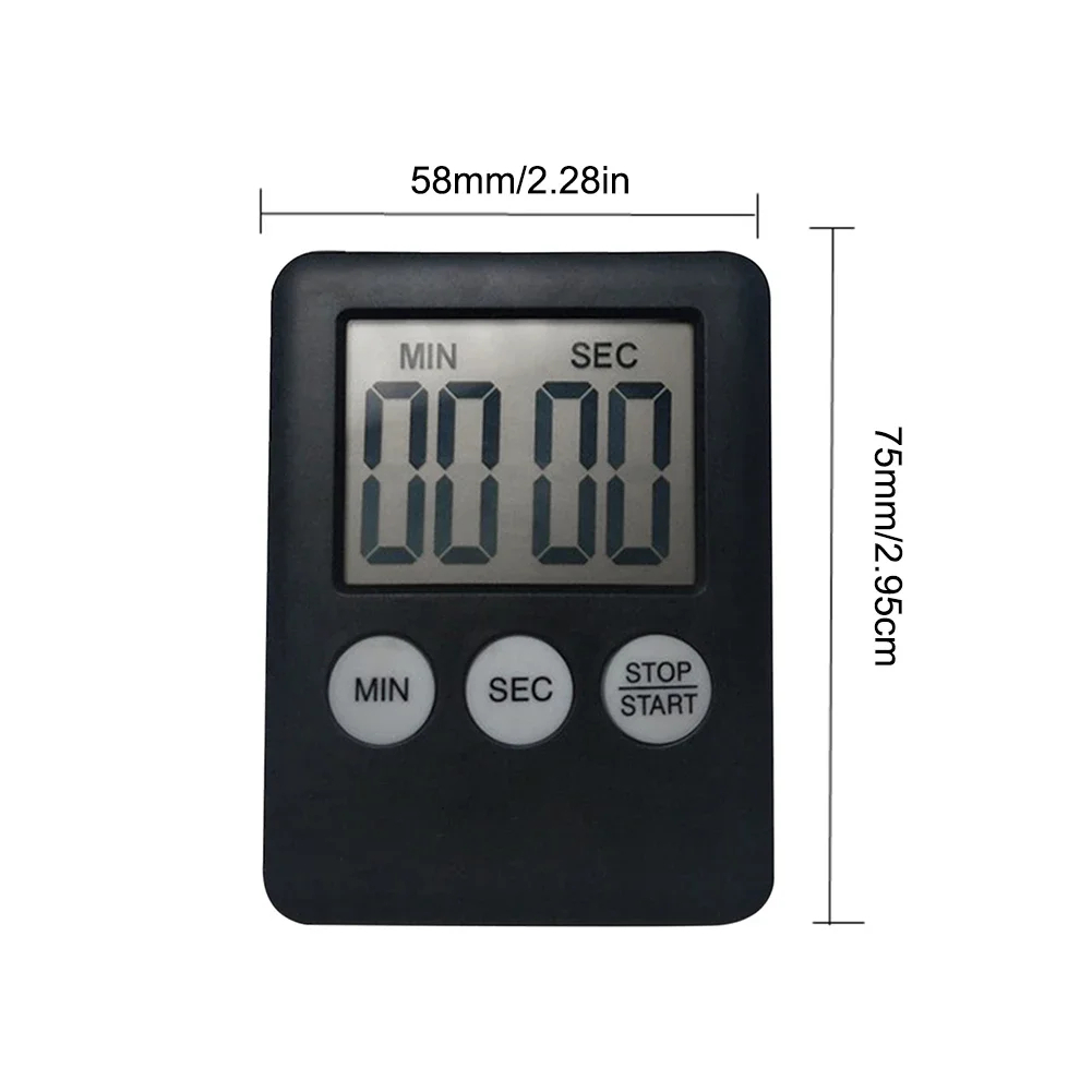Digital Electronic Kitchen Timer Multi-Function Electronic Timer Stopwatch LCD Display Mini for Sports Exercise Baking Cooking