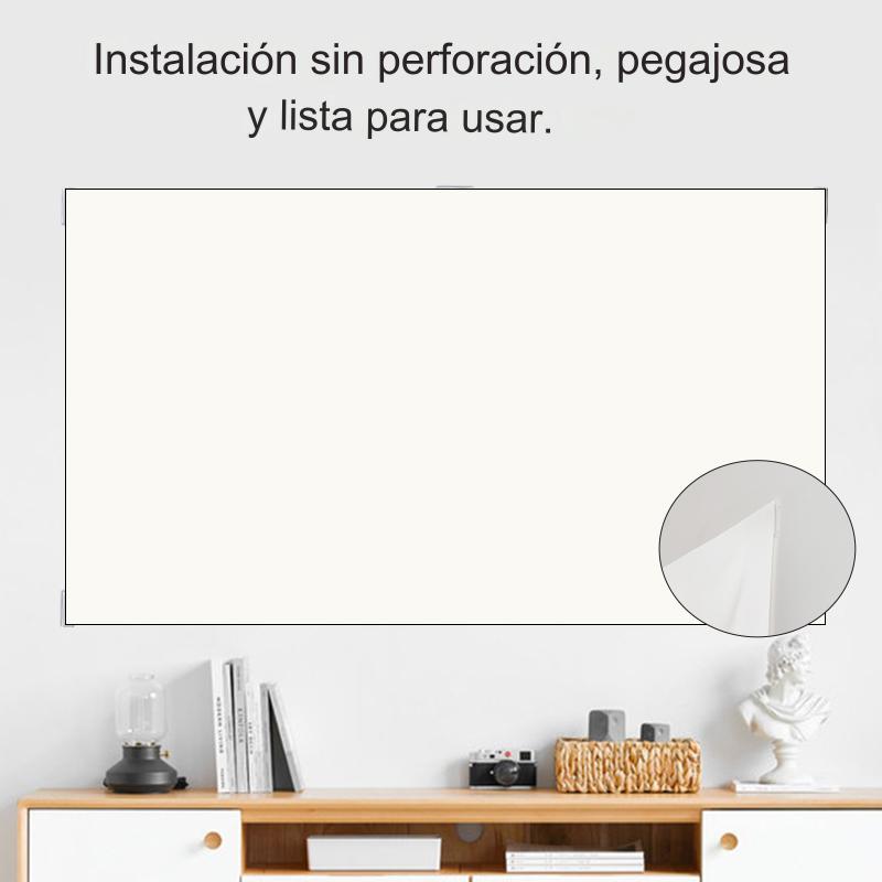 VEIDADZ Pantalla de proyección Rejilla blanca Anti-luz Pantalla de proyección 16:9 60 72 84 100 120 130 pulgadas Tela reflectante para cine en casa en interiores