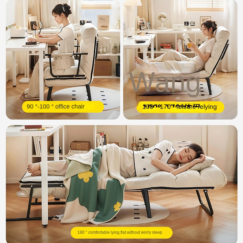 Hot Selling Folding Recliner Office Lunch Break Nap Bed Dual-use Chair Household Reclining Chair Backrest Lazy Sofa Toffee Chair