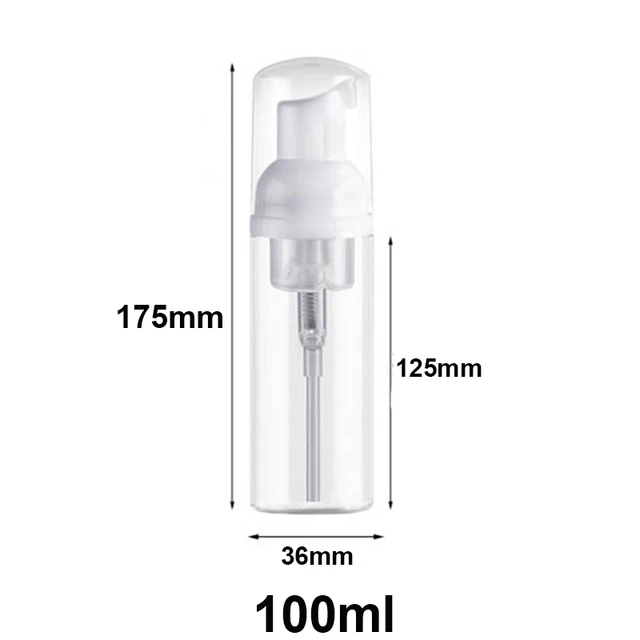 2 pièces 30ml 50ml 60ml 100ml bouteille de pompe à mousse en plastique vide visage cils bouteille cosmétique nettoyant distributeur de savon bouteille de mousse