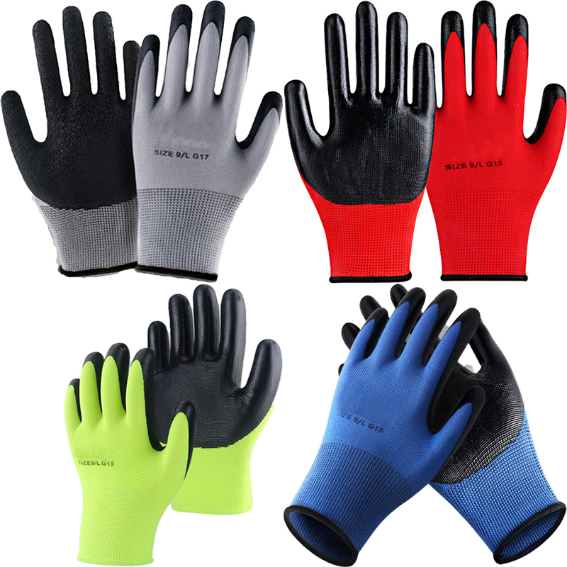 12/24 pairs safety work gloves, suitable for both men and women, used for construction, warehouse, gardening, and landscape work