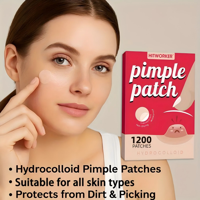 1200 pieces/set of hydrogel patches for acne coverage, suitable for both men and women, suitable for all skin types