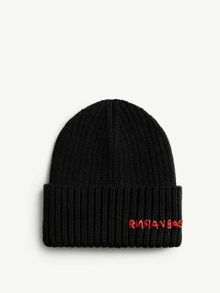 Set sciarpa di lana e cappello lavorato a maglia con sciarpe lunghe spesse con ricamo a lettera