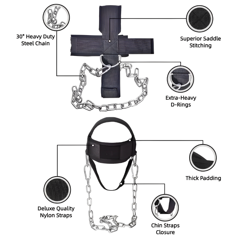 Kopf Hals Training Harness Körper Kraft Übung Halswirbelsäule Strap Einstellbare Power Gym Fitness Gewicht Lager Kappe