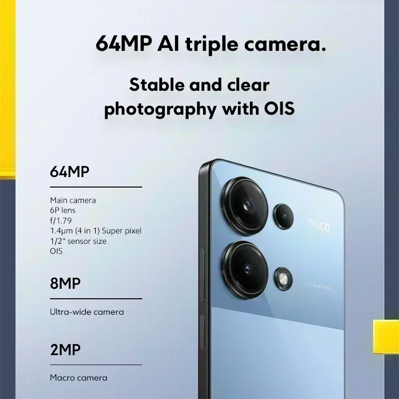 【Мировая премьера】POCO M6 Pro, глобальная версия, смартфон Helio G99, ультра, 120 Гц, 64 МП, тройная камера с турбозарядкой OIS, 67 Вт