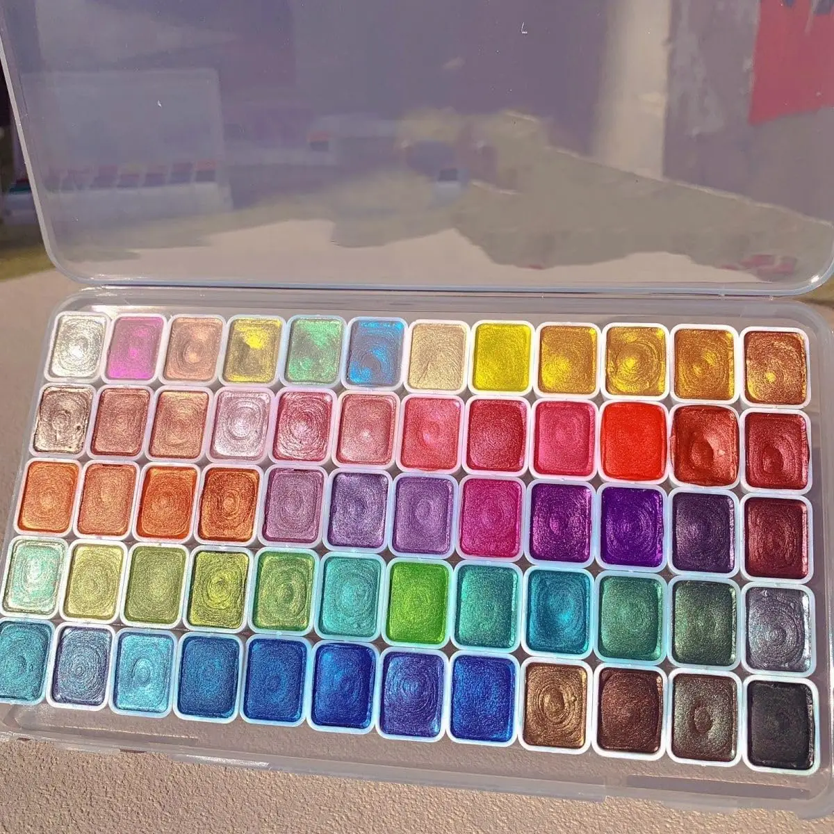 20/60/96 Glitzer-Aquarellfarbe, Mini-Forstwirtschaft, verschiebbares Aquarell-Malset, farbverschiebendes Aquarell-Farbset