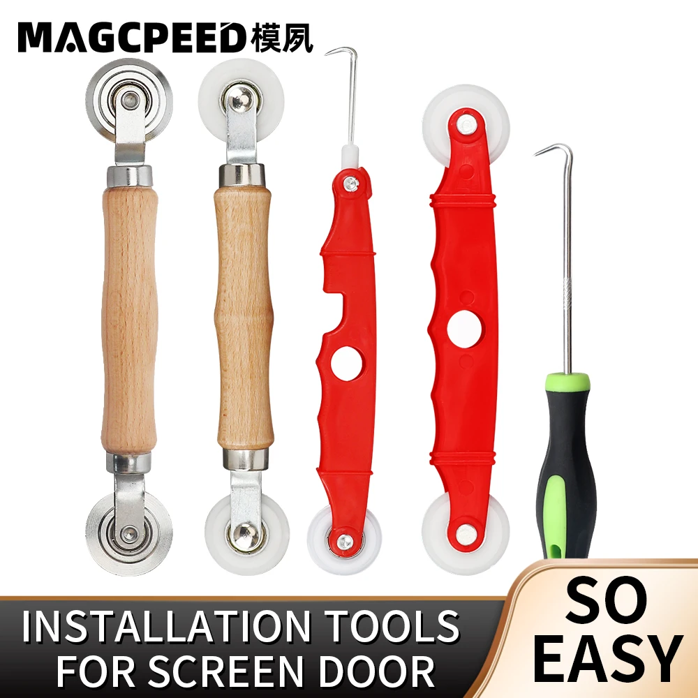 Werkzeuge zur Bildschirminstallation, Nylon-Metallrad, Bildschirmtür-/Fensterinstallation, einfache Handkurbel, Spline, langlebige Rollen-Handwerkzeuge